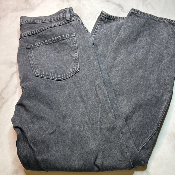 J Brand X Elsa Hosk Elsa Sunday Straight Jean in Faded Black - Picture 7 of 8